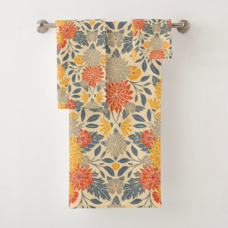 Chaleureux Jaune, Orange & Bleu Floral