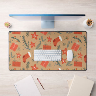Chaleureux Mat de bureau de Noël rustique