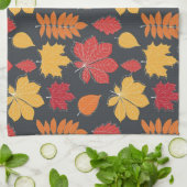 Chaleureux orange Brown rouge automne serviette de (Plié)