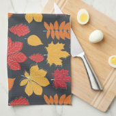 Chaleureux orange Brown rouge automne serviette de (Quart Plié)