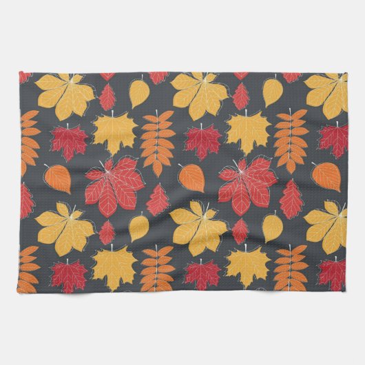 Chaleureux orange Brown rouge automne serviette de (Horizontal)