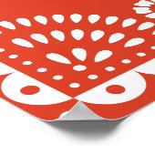Chaleureux Red Papel Picado Mariage Affiche de bie (Coin)
