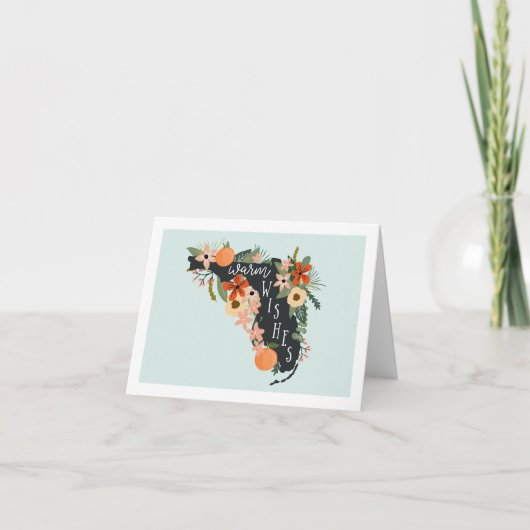 Chaleureux souhaits de Floride Carte Note | Menthe (Devant)