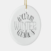 Chaleureux Souhaits d'hiver Ornement de Noël (Droite)