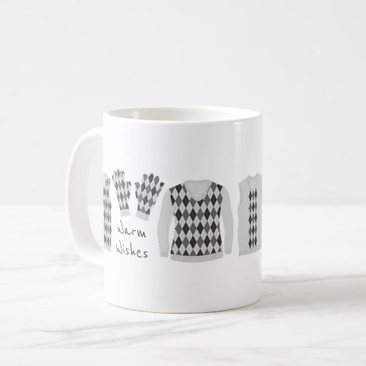 Chaleureux souhaits Jacquard Motif éléments Mug - (Devant gauche)