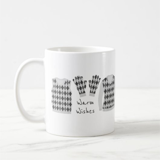 Chaleureux souhaits Jacquard Motif éléments Mug - (Gauche)