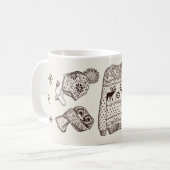 Chaleureux souhaits vacances Essentiels café Mug (Devant gauche)