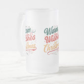 Chaleureux voeux ce Noël - Mug de verre givrée (16 (Devant gauche)
