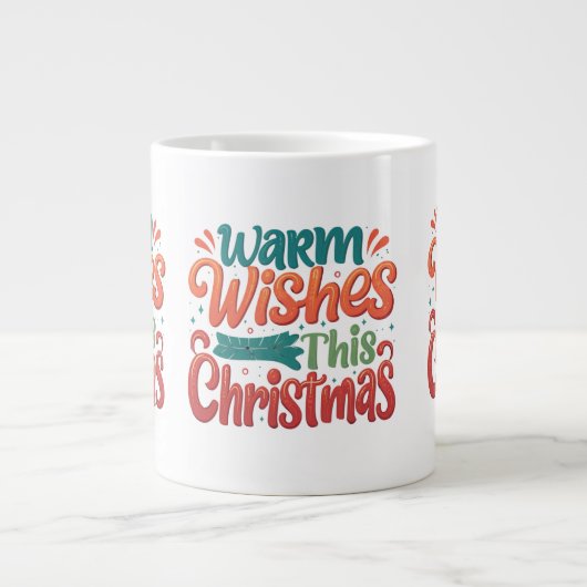 Chaleureux voeux ce Noël - Spécialité Jumbo Mug (Devant)