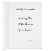 Chaleureux voeux de Noël/Chapeau de Père Noël/Pers (Intérieur (Droit))