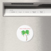 "Chaleureux voeux de vacances" aimant Palm Tree (In Situ (Lave-vaisselle))