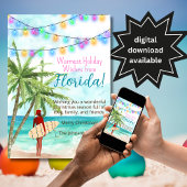 Chaleureux voeux Florida Carte de Noël à thème