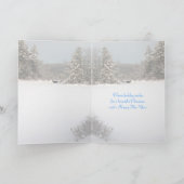 Chaleureux voeux Noël Snowfall Cartes (Intérieur)