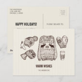Chaleureux voeux Vacances Essentials Carte postale (Devant / Derrière)