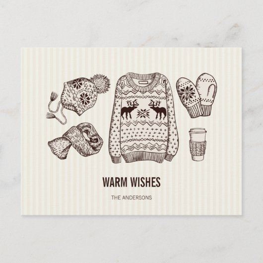 Chaleureux voeux Vacances Essentials Carte postale (Devant)