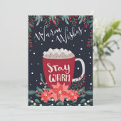 Chaleureux voeux Vacances Nom de la photo Carte No (Debout devant)