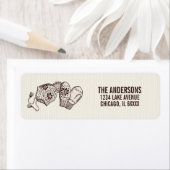 Chaleurs Vacances Essentials Étiquette de adresse (En situation)