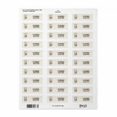 Chaleurs Vacances Essentials Étiquette de adresse (Feuille entière)