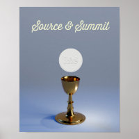 Chalice Eucharistie Sainte et Poster d'accueil