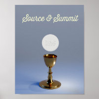 Chalice Eucharistie Sainte et Poster d'accueil