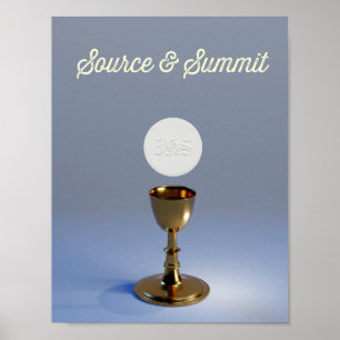 Chalice Eucharistie Sainte et Poster d'accueil
