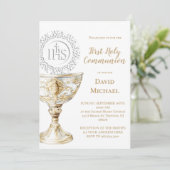 Chalice Host First Holy Communion Kaart (Staand voorkant)