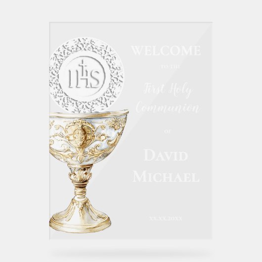 Chalice Host First Holy Communion welcome (Recto)
