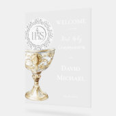 Chalice Host First Holy Communion welcome (Angle)