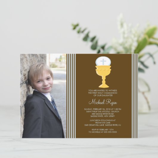 Chalice Invitation à la première communion de la p (Debout devant)