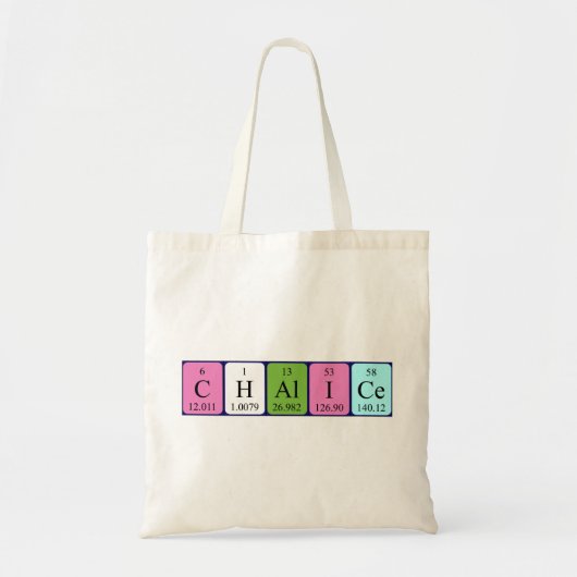 Chalice periodieke lijstnaam canvas tas (Voorkant)