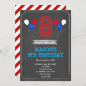 Chalk 8e anniversaire invitation (Devant / Derrière)