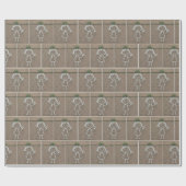 Chalk Art Meisje met een hart Cadeaupapier (Vlak)