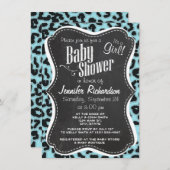  Chalk Blizzard Blue Leopard Animal Print Kaart (Voorkant / Achterkant)