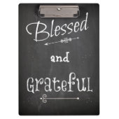 Chalk Board Blessed en Grateful Klembord (Voorkant)