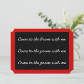 Chalk Board Prom Invite Kaart (Staand voorkant)