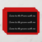 Chalk Board Prom Invite Kaart (Voorkant / Achterkant)