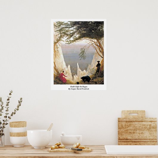 Chalk Cliffs on Rugen van Caspar David Friedrich Poster (Keuken)