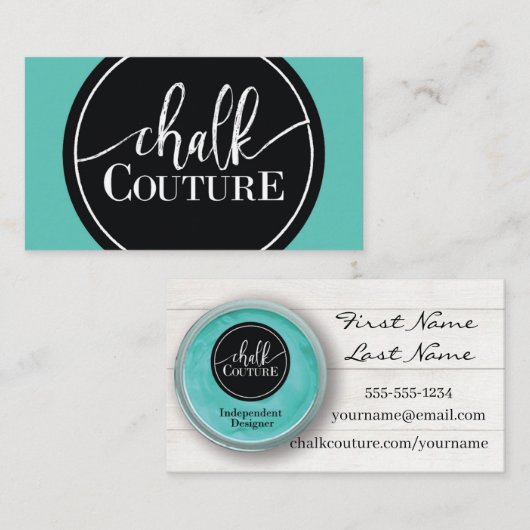 Chalk Couture Custom Business Card Visitekaartje (Voorkant / Achterkant)