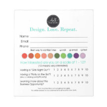 Chalk Couture Enter om het Notitieblok Slip tekene