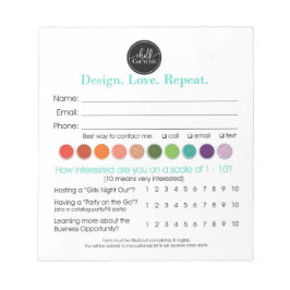 Chalk Couture Enter om het Notitieblok Slip tekene