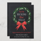 Chalk Deck The New Halls Moving Faire-part (Devant / Derrière)