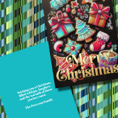 Chalk Drawing Decorated Christmas Cookies Brown Kaart