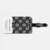 Chalk Drawn Sailboat Pattern Bagagelabel (Achterkant horizontaal)