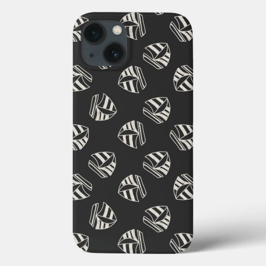 Chalk Drawn Sailboat Pattern Case-Mate iPhone Case (Achterkant)