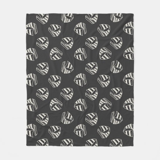 Chalk Drawn Sailboat Pattern Fleece Deken (Voorkant)