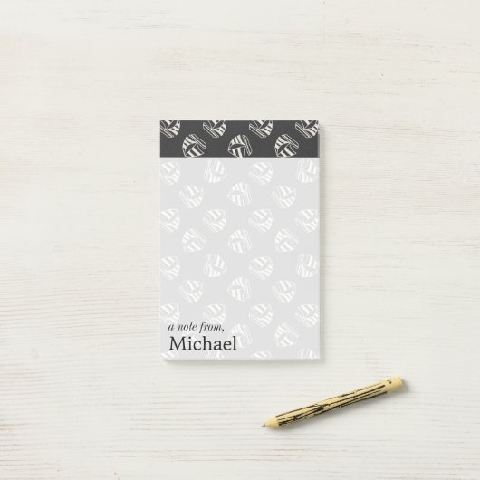 Chalk Drawn Sailboat Pattern | Jouw namen toevoege Post-it® Notes (Op bureau)