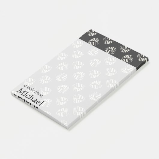 Chalk Drawn Sailboat Pattern | Jouw namen toevoege Post-it® Notes (Schuin)