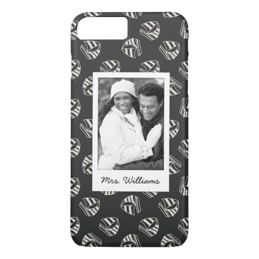 Chalk Drawn Sailboat Pattern | Uw foto en naam Case-Mate iPhone Case (Achterkant)