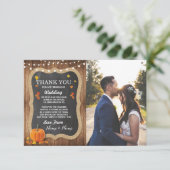 Chalk du Fiançailles mariage Carte de remerciement (Debout devant)