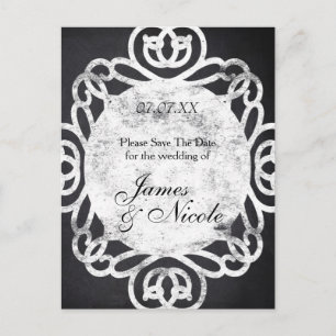 Chalk  Elegant Wedding Save Date Briefkaart